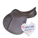 Selle mixte Lyon Privilège Équitation – Cuir vachette pleine fleur, arçon nylon 5 ans, taquets amovibles