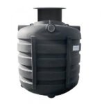 Cuve ronde économique 2000 L à enterrer – cuve PE rotomoulée, entrée/sortie Ø110 mm – Image 2