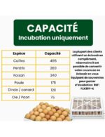 « Couveuse Automatique HB175S Cimuka – 175 œufs, Humidification & Ventilation Automatisées » – Image 3