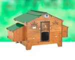 Poulailler Cucciolotta Chalet 4 XL – 10 à 15 poules, en HPL, 4 perchoirs, toit ouvrant, porte anti-prédateur – Image 5