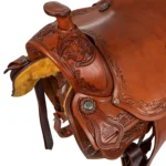 Selle Western McBryan WPRO – Cuir marron, siège profond, arçon en bois recouvert de rawhide, boucles en acier inoxydable – Image 5