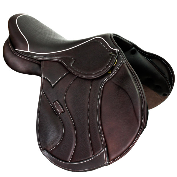 f1 Selle Jump Up Santa Cruz – Saut d’obstacles, 17,5", cuir, confort et performance – Image 1