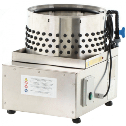 Plumeuse à panier Dominion DIT 35 – 277 doigts, 180 W, 220 V, 250–300 pièces/h, Acier inoxydable