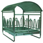 Râtelier à foin 13 places à festons – mangeoire robuste galvanisée pour balles rondes