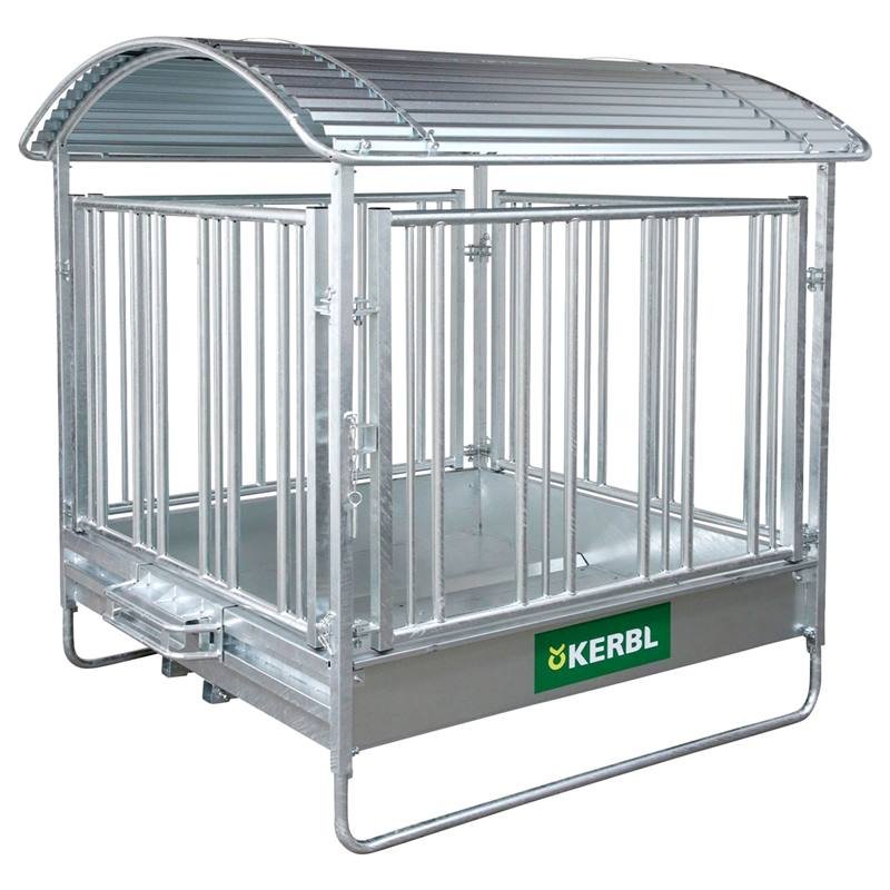 a Râtelier carré pour chevaux – grande mangeoire à fourrage avec grilles de sécurité, structure galvanisée – Image 1