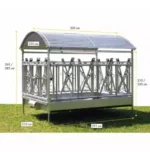 Râtelier bovin avec cornadis – 12 ou 14 places, acier galvanisé, toit réglable – Image 3